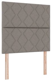 Cama Box Spring com Colchão e Banco Taupe 120x200 cm Tecido