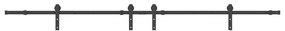 Kit de ferragens para porta deslizante 427 cm aço preto