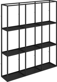 HOMCOM Prateleira de parede industrial com 9 compartimentos, estante de metal para colecionáveis, ideal para decoração, Preto | Aosom Portugal