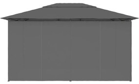 Tenda de jardim com cortinas 4x3 m antracite