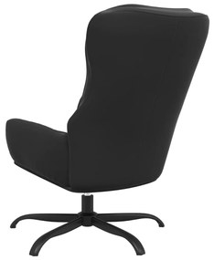 Cadeira de descanso couro artificial preto