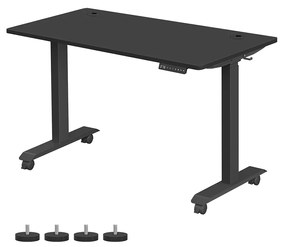 Secretária elétrica regulável, tampo 70 x 140 cm, motor duplo, memória 4 alturas, cor preta, LSD202B02