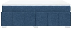 Cama boxspring com colchão 120x190 cm tecido azul