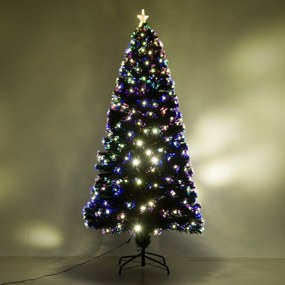 ® Árvore de Natal 180cm Artificial Árvore com Suporte Metálico Luzes LED Multicores