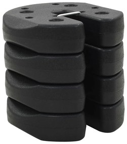 vidaXL Pesos para gazebo em cimento 4 pcs 220x50 mm preto