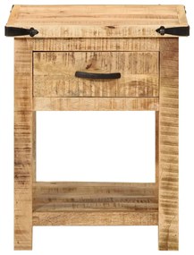 Mesa de cabeceira 40x40x50 cm madeira mangueira maciça