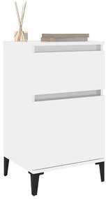 Mesas de cabeceira 2 pcs 40x35x70 cm branco brilhante