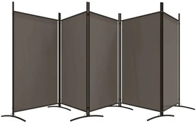 Divisória de quarto com 5 painéis 433x180 cm tecido antracite