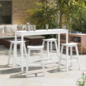 Bancos de Bar vidaXL 6 pcs Branco HDPE
