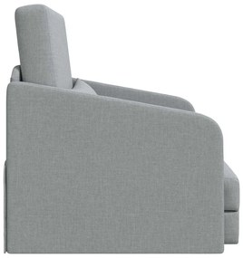 Sofá Cama de Chão 2-em-1 Cinza Claro 65x80x83 cm Tecido