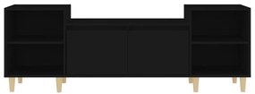 Móvel de TV 160x35x55 cm derivados de madeira preto