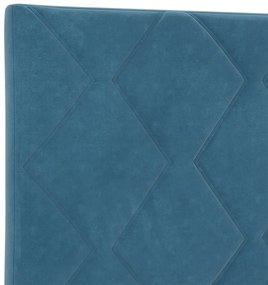 Cabeceira Design de Diamante Azul Escura 160 cm Veludo