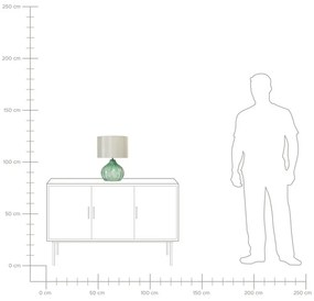 Candeeiro de mesa em vidro verde 41 cm KEILA  Beliani