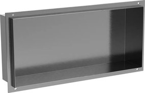 Mexen X-Wall-NR prateleira embutida sem flange 45 x 20 cm, cinza escovado - 19E1452010