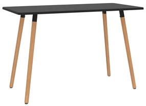 vidaXL Mesa de jantar 120x60x75 cm metal preto