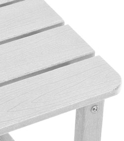 Conjunto de Lounge de Jardim com 3 Peças Branco HDPE, vidaXL Espreguiç