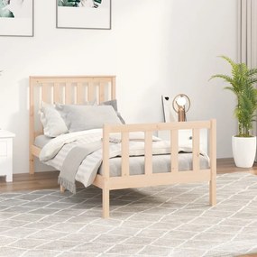 vidaXL Cama sem colchão 100x200 cm madeira de pinho maciça