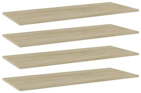 vidaXL Prateleiras estante 4pcs 100x40x1,5cm contrapl. carvalho sonoma