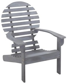 Cadeira Adirondack em madeira de acácia maciça cinzento