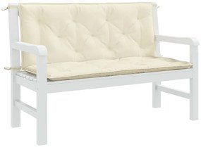 Almofadão p/ banco de jardim tecido oxford branco nata