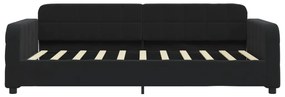 Sofá-cama com colchão 90x190 cm veludo preto