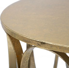 MESA DE APOIO VENICE Ø 37X58 CM DOURADA