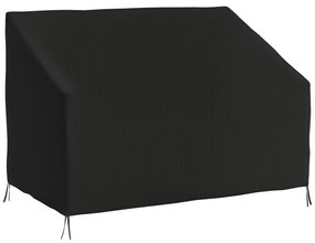 Outsunny Capa Protetora para Banco 2 Lugares Capa Protetora de Móveis Impermeável Exterior Jardim Proteção contra Chuva e Sol 140x84x56/94 cm Preto