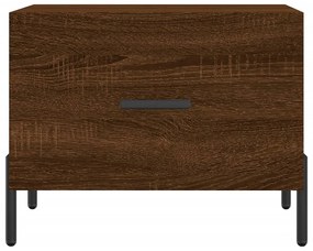 Mesa centro 2 pcs 50x50x40 cm madeira proc. carvalho castanho
