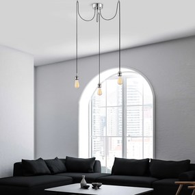 Chandelier Kabluni – Cromado – 96 x 6 cm
