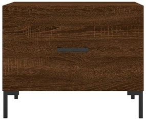 Mesa centro 2 pcs 50x50x40 cm madeira proc. carvalho castanho