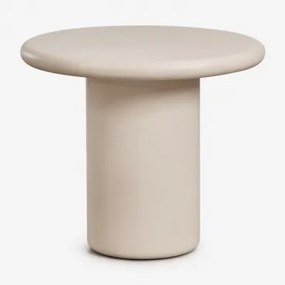 Mesa De Jantar Redonda Em Cimento Namara Ø90 Cm & Tapioca Bege - Sklum