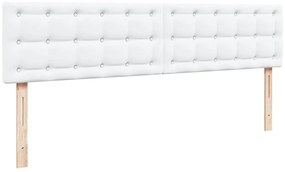 Estrutura de cama otomana com colchão branco couro falso