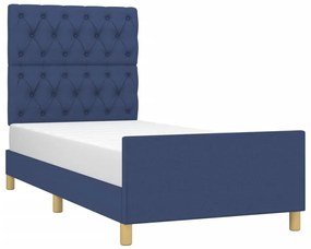 Estrutura de cama sem colchão 80x200 cm azul