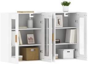 Móveis de parede 2 pcs derivados de madeira branco