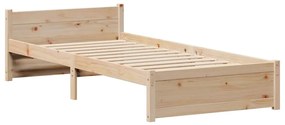 Cama sem colchão 90x190 cm madeira de pinho maciça