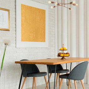 Candeeiro de Teto Fleur – Cobre – 66 x 66 cm