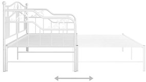 Estrutura sofá-cama de puxar 90x200 cm metal branco