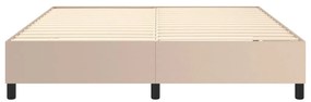 Estrutura de cama 160x200 cm couro artificial cappuccino