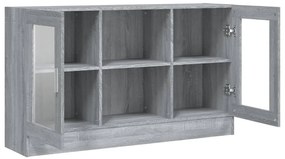 Vitrine 120x30,5x70 cm derivados de madeira cinzento sonoma