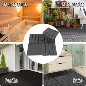Conjunto de 9 Estrados 30x30cm com Área de 0.81 m² para Exterior e Int