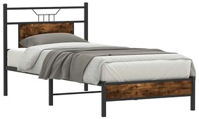 Estrutura cama s/ colchão derivados de madeira carvalho fumado