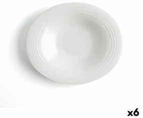 Prato Fundo Ariane A'bordo Cerâmica Branco (ø 29 cm) (6 Unidades)