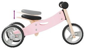 Bicicleta de equilíbrio p/ crianças 2 em 1 rosa