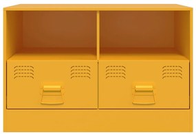 Móveis de TV 2 pcs 67x39x44 cm aço amarelo mostarda