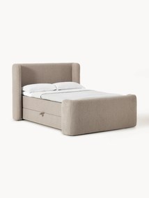 Cama divan em bouclé com arrumação Perla