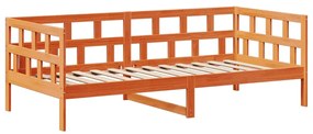 Sofá-cama com telhado 90x200 cm pinho maciço castanho-mel