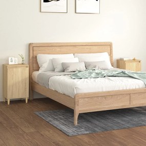 vidaXL Mesas de cabeceira 2 pcs derivados de madeira carvalho sonoma