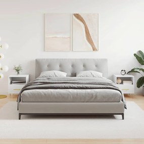 vidaXL Mesas de cabeceira 2 pcs 40x35x47,5 cm deriv. de madeira branco