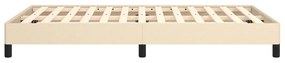 Estrutura de cama sem colchão 120x190 cm tecido creme