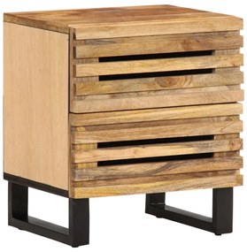 Mesa de cabeceira 40x34x46cm madeira de mangueira áspera maciça
